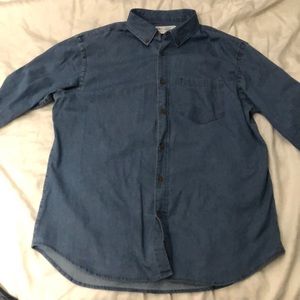 Light denim & Dark denim long sleeve button down